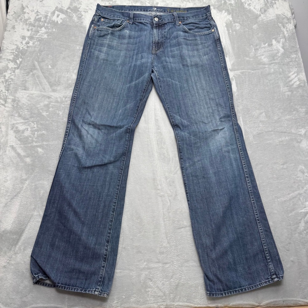 7 For All Mankind Jeans Mens 38 Blue A Pocket Bootcut Denim Made in USA Classic